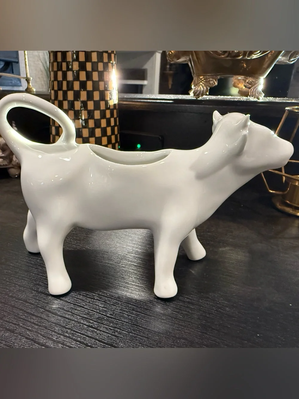Williams Sonoma Apilco Porcelain White Ceramic Cow Creamer Pitcher